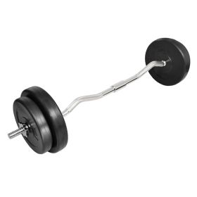 Curl Bar with Weights 66.1 lb