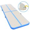 Inflatable Gymnastics Mat with Pump 118.1"x39.3"x3.9" PVC Blue