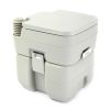 5.3 Gallon 20L Flush Outdoor Indoor Travel Camping Portable Toilet for Car, Boat, Caravan, Campsite, Hospital,Gray XH