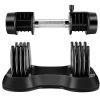 Adjustable Dumbbell 25 lbs with Fast Automatic  and Weight Plate for Workout Home Gym