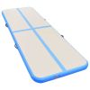 Inflatable Gymnastics Mat with Pump 118.1"x39.3"x3.9" PVC Blue