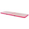 Inflatable Gymnastics Mat with Pump 196.9"x39.4"x3.9" PVC Pink