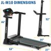 1.0 HP Folding Treadmill Electric Support Motorized Power Running Machine Trainer