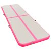 Inflatable Gymnastics Mat with Pump 196.9"x39.4"x3.9" PVC Pink