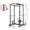 Multifunctional Barbell Rack 1400LBS Capacity Barbell Weight Rack Home Gym Fitness Adjustable Squat Rack Weight Lifting Bench Press Push-ups