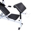 Weight Bench with Weight Rack, Barbell and Dumbbell Set 264.6 lb