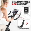 Stationary Bike 4D Adjustment Seat Spin Exercise Bikes with Adjustable Feet 260lbs Capacity Exercise Bikes(GHN980)