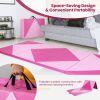 4-Panel PU Leather Folding Exercise Gym Mat with Hook and Loop Fasteners