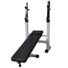 Workout Bench with Weight Rack, Barbell and Dumbbell Set 264.6 lb